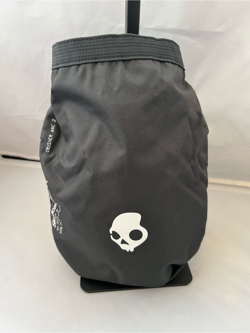 Black Skull Candy Bag with White Skull Logo